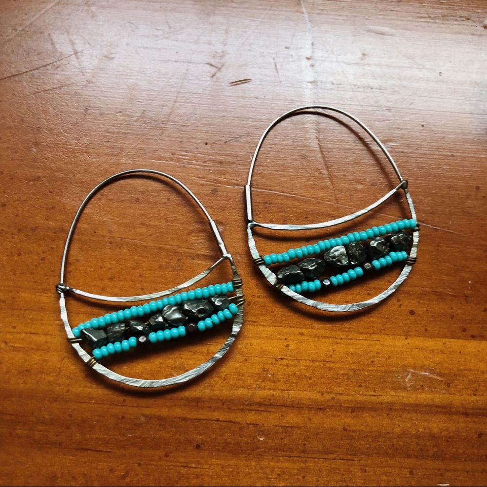 Anthropologie earrings- teal